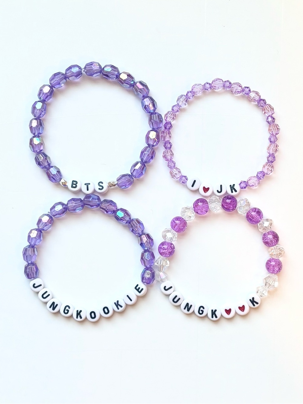 (4pcs) BTS JUNGKOOK BIAS BRACELET BUNDLE